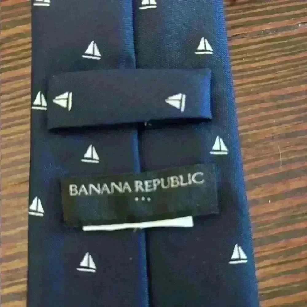 Pair Of blue and nautical Banana Republic Ties